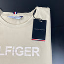 Camiseta Tommy Hilfiger Bege Masculina Malha Importada