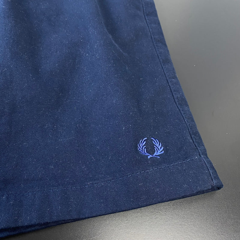 Shorts de Sarja Fred Perry Azul Marinho Masculino