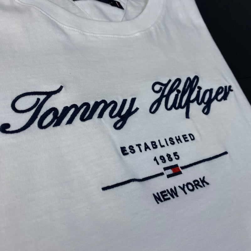 Camiseta Tommy Hilfiger Branca Masculina Malha Importada