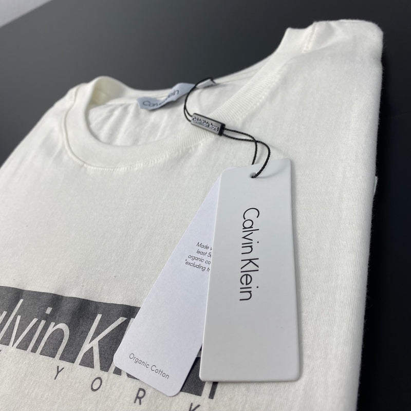 Camiseta Calvin Klein Branca Masculina Malha Importada