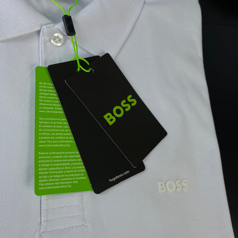 Camisa Polo Hugo Boss Branca Masculina Malha Premium
