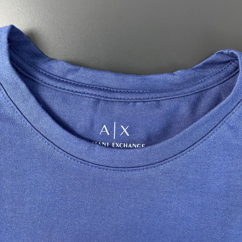Camiseta Armani Exchange Azul Marinho Masculina Malha Importada