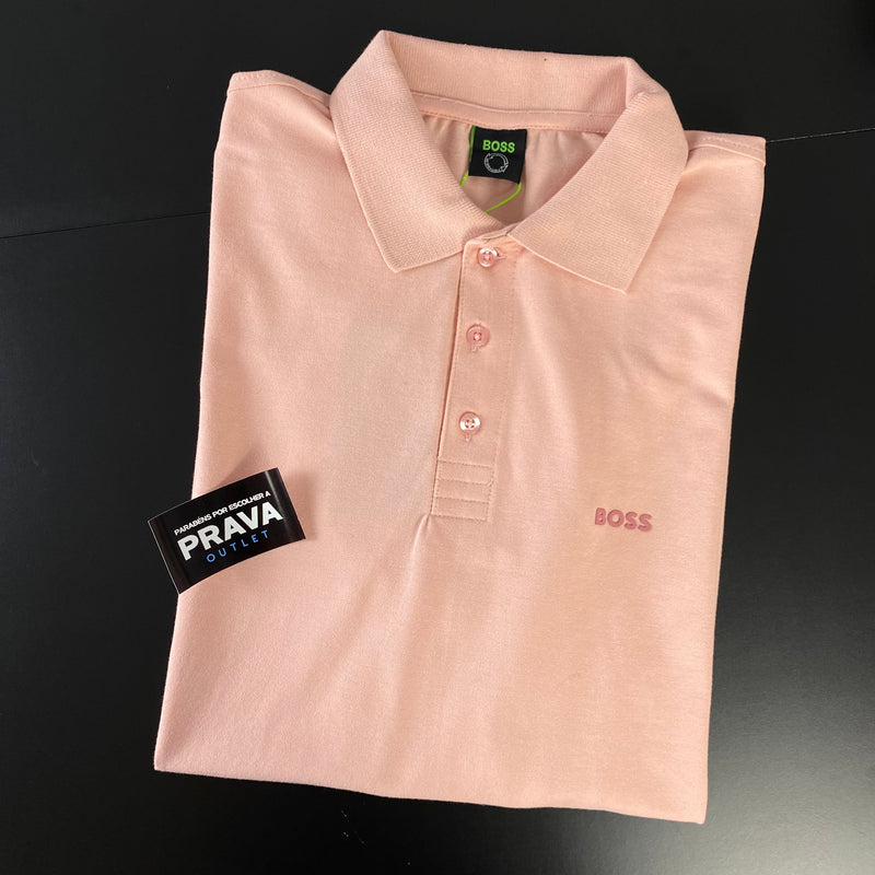 Camisa polo Hugo Boss salmão masculina Black Friday 2025