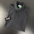 Camisa polo Lacoste Paris preta masculina Black Friday 2025
