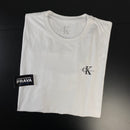 Camiseta Calvin Klein branca masculina malha importada Black Friday 2025