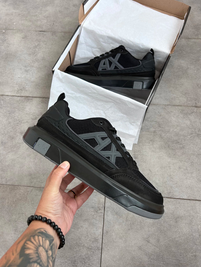 Tênis A.X Preto Masculino em Couro Legítimo