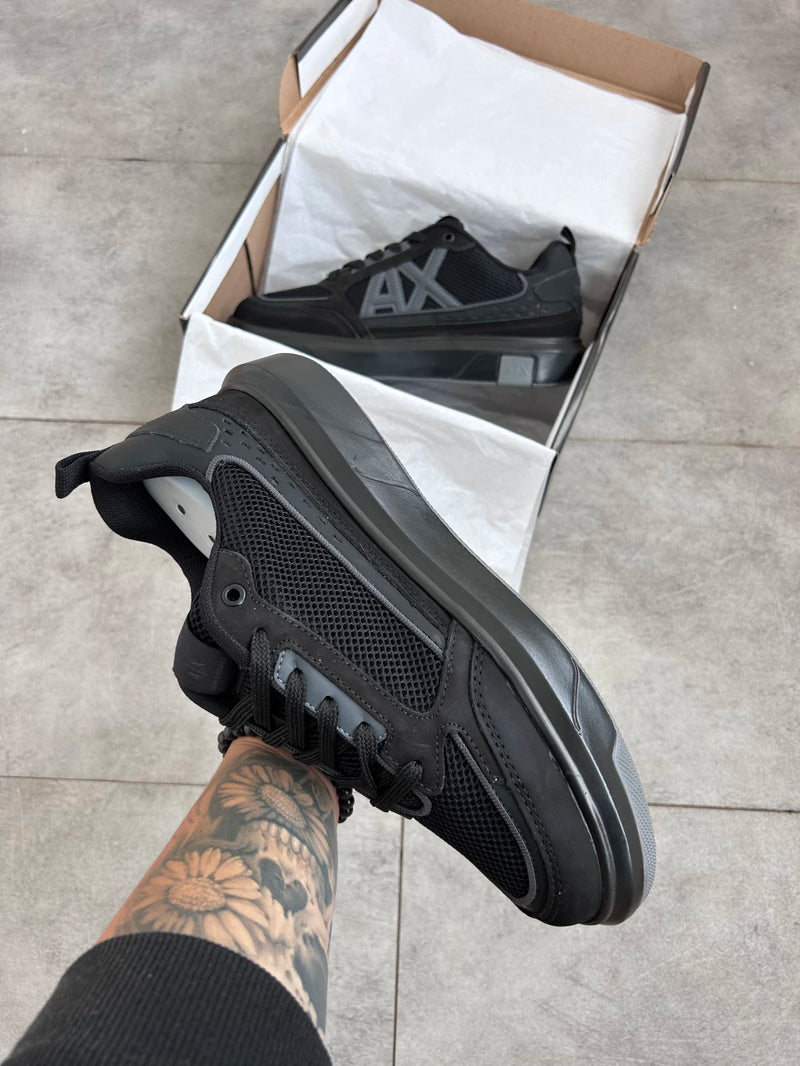 Tênis A.X Preto Masculino em Couro Legítimo