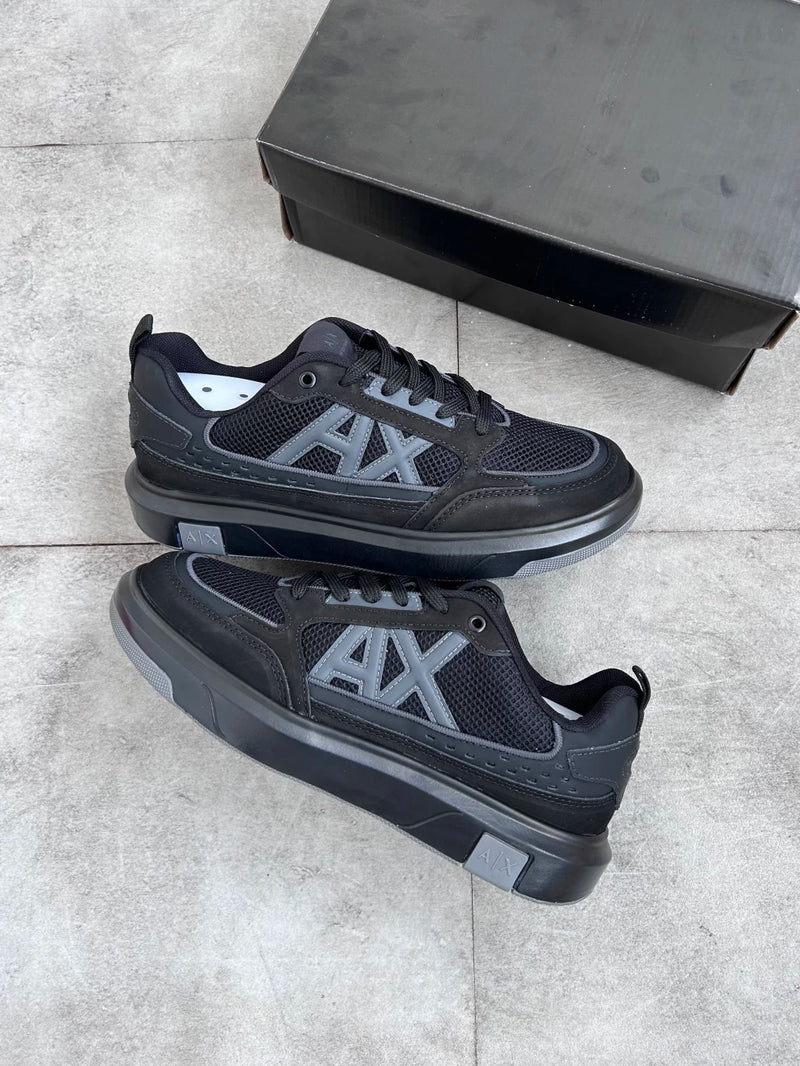 Tênis A.X Preto Masculino em Couro Legítimo