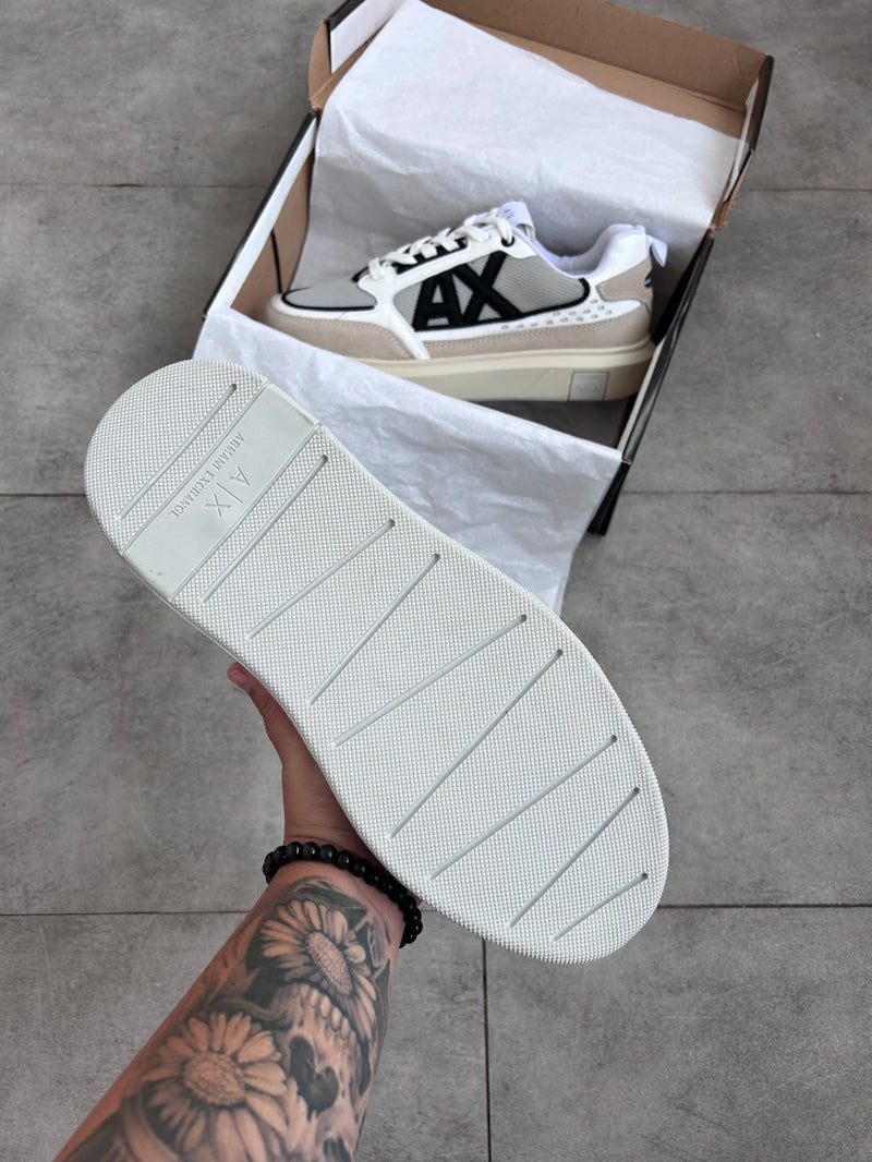 Tênis A.X Bege Masculino em Couro Legítimo