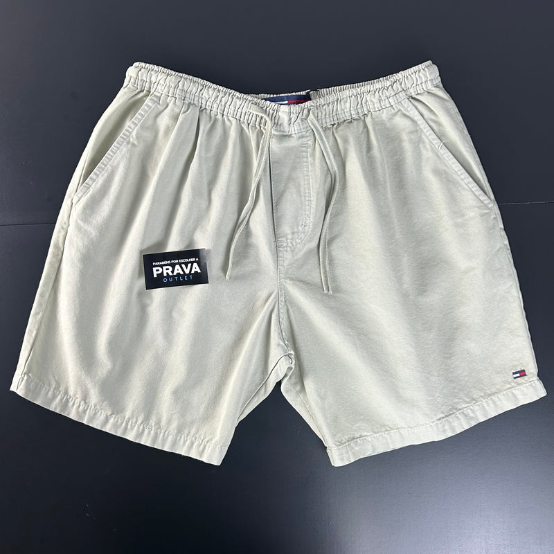 Shorts de sarja Tommy Hilfiger cinza masculino Black Friday 2025
